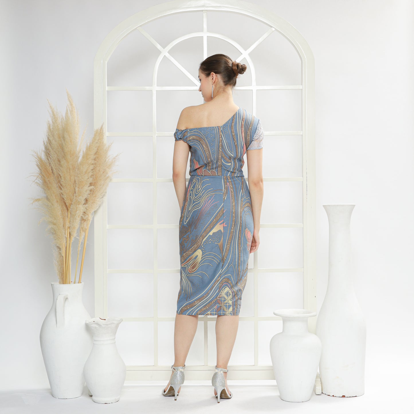 Dress Baby Blue Flower Lily Belt