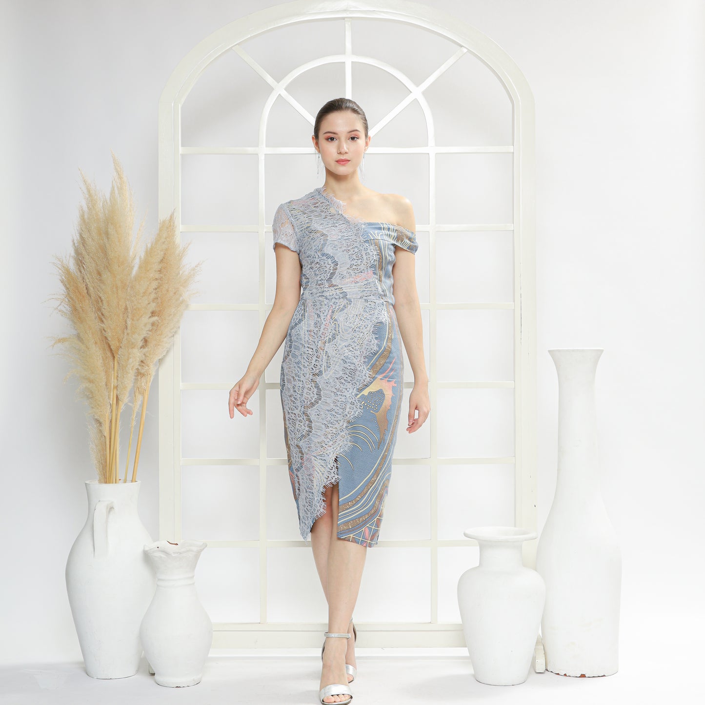 Dress Baby Blue Flower Lily Belt