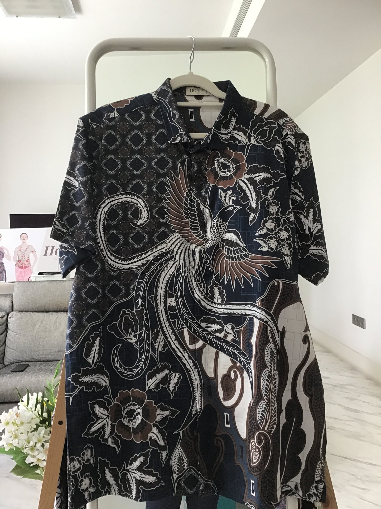 Men Shirt Blue Cendrawasih