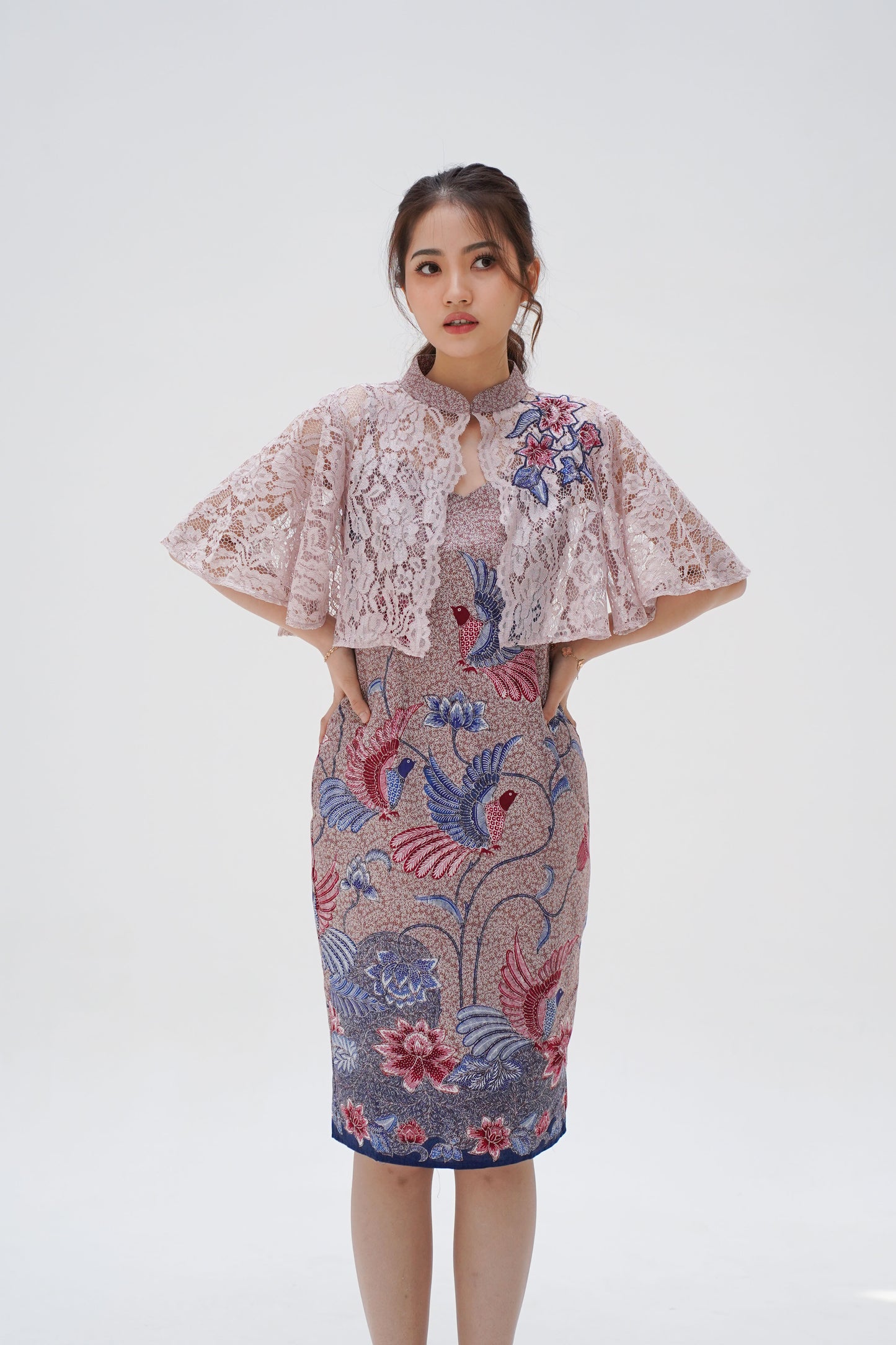 Dress CNY Cheongsam Rope Purple Li Hua