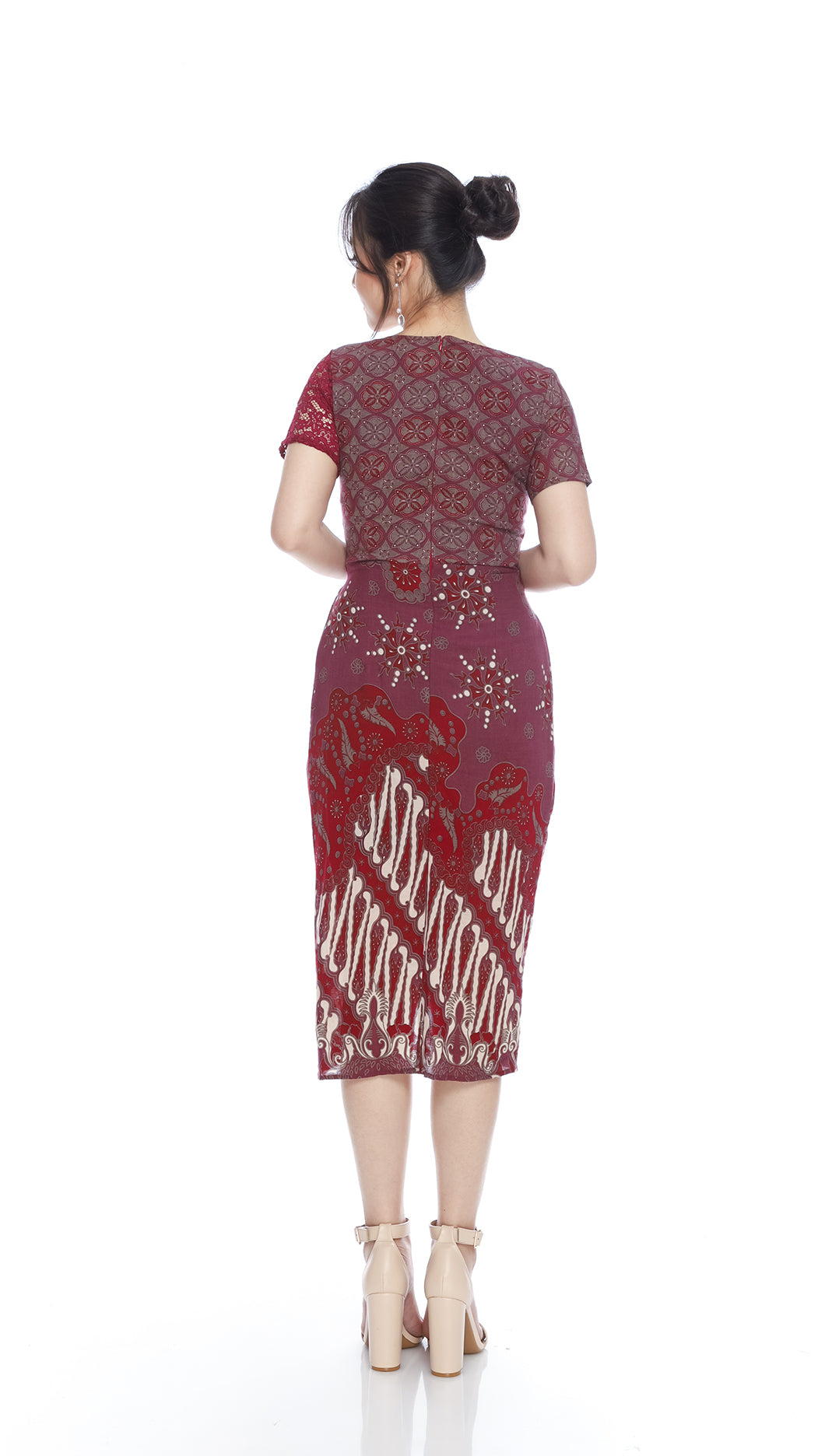 Dress Ambarawati Maroon Lace