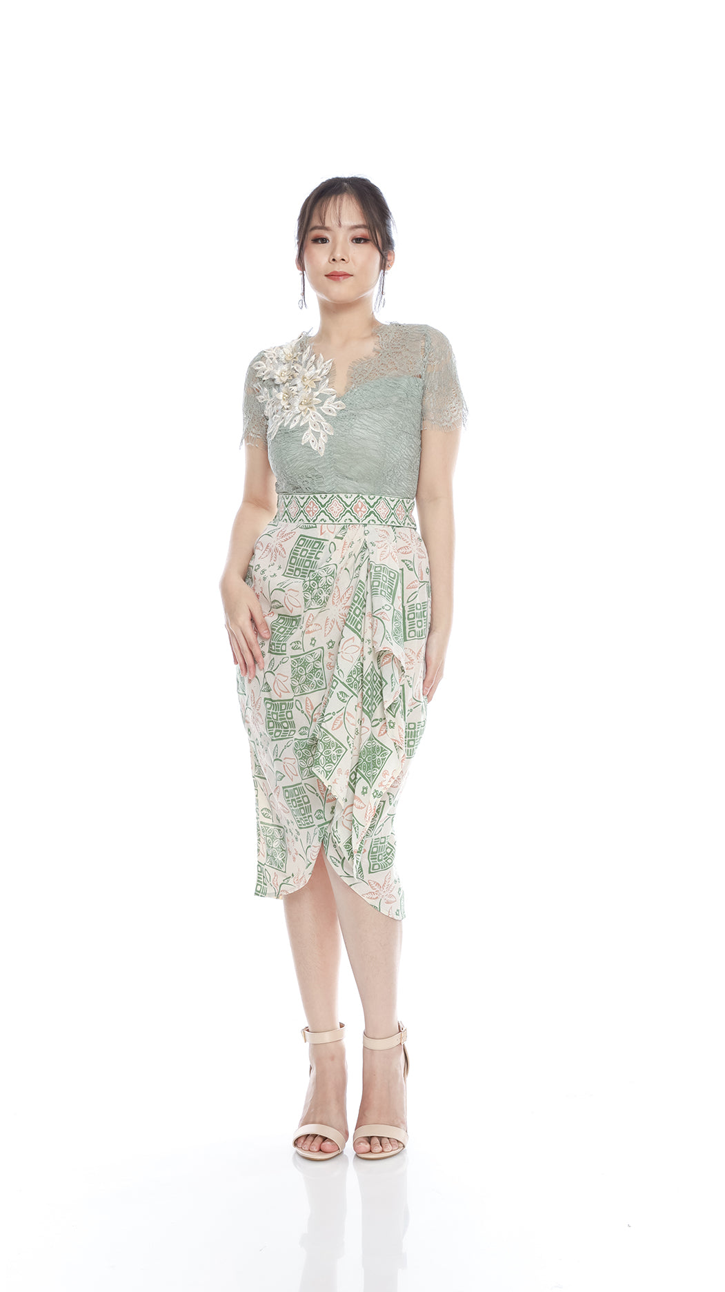 Dress Sarimaya Flower Light Green