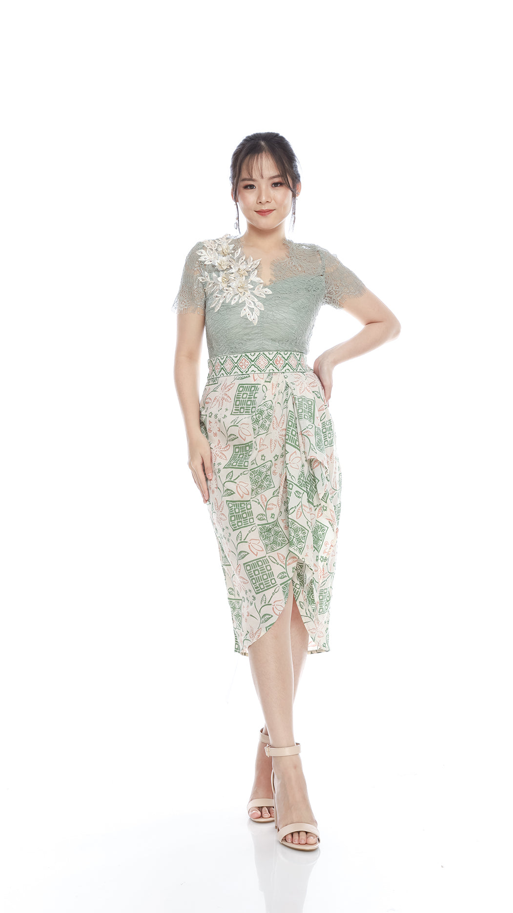 Dress Sarimaya Flower Light Green