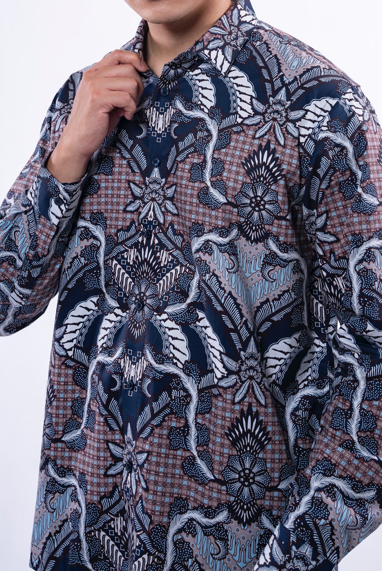 Men Shirt Long Sleeve Grey Palawan