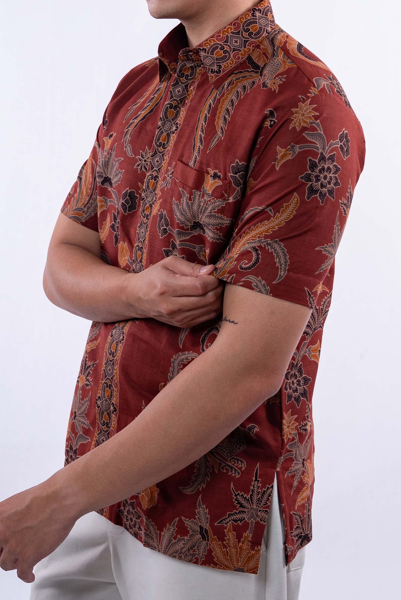 Men’s Shirt Brown Lie Oen