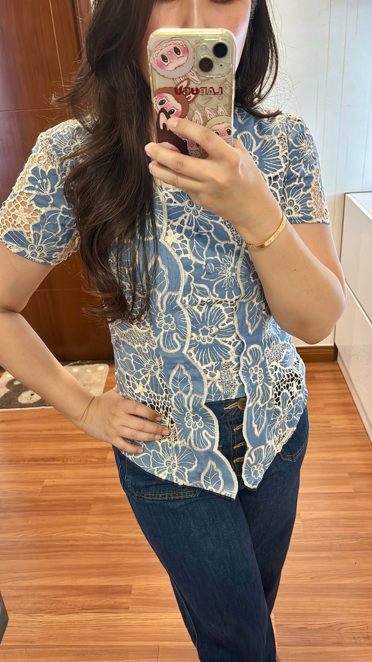 Top Kebaya Royal Blue