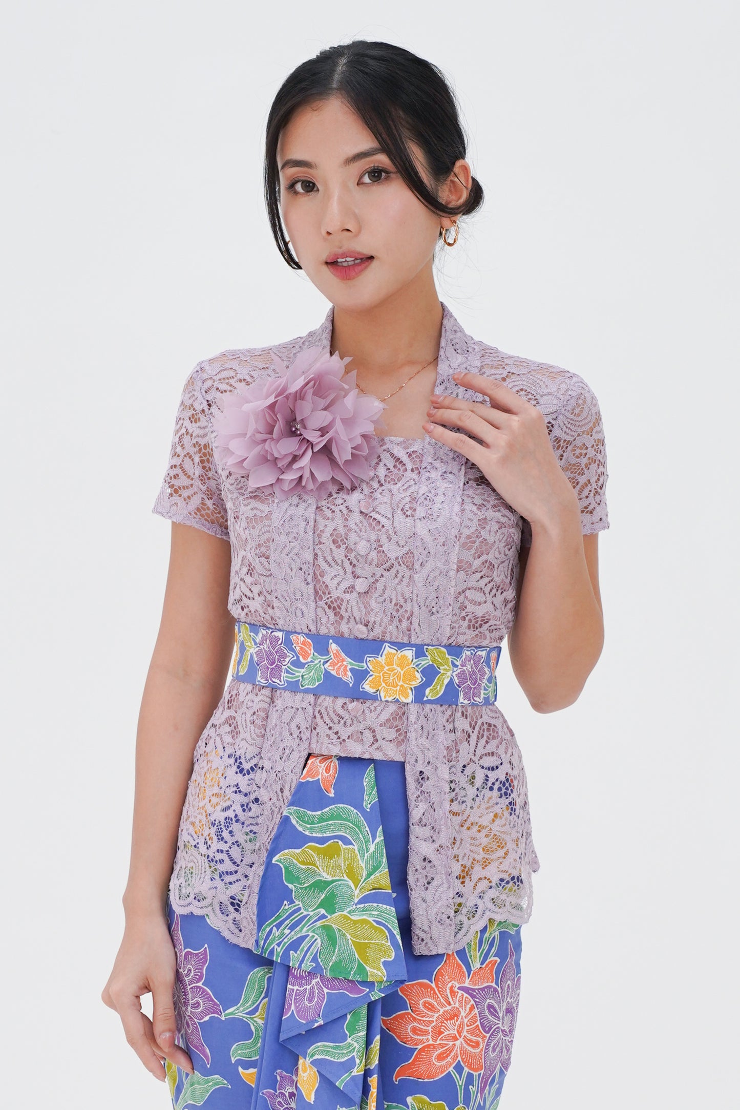 Top Kebaya Jingga Sridewi
