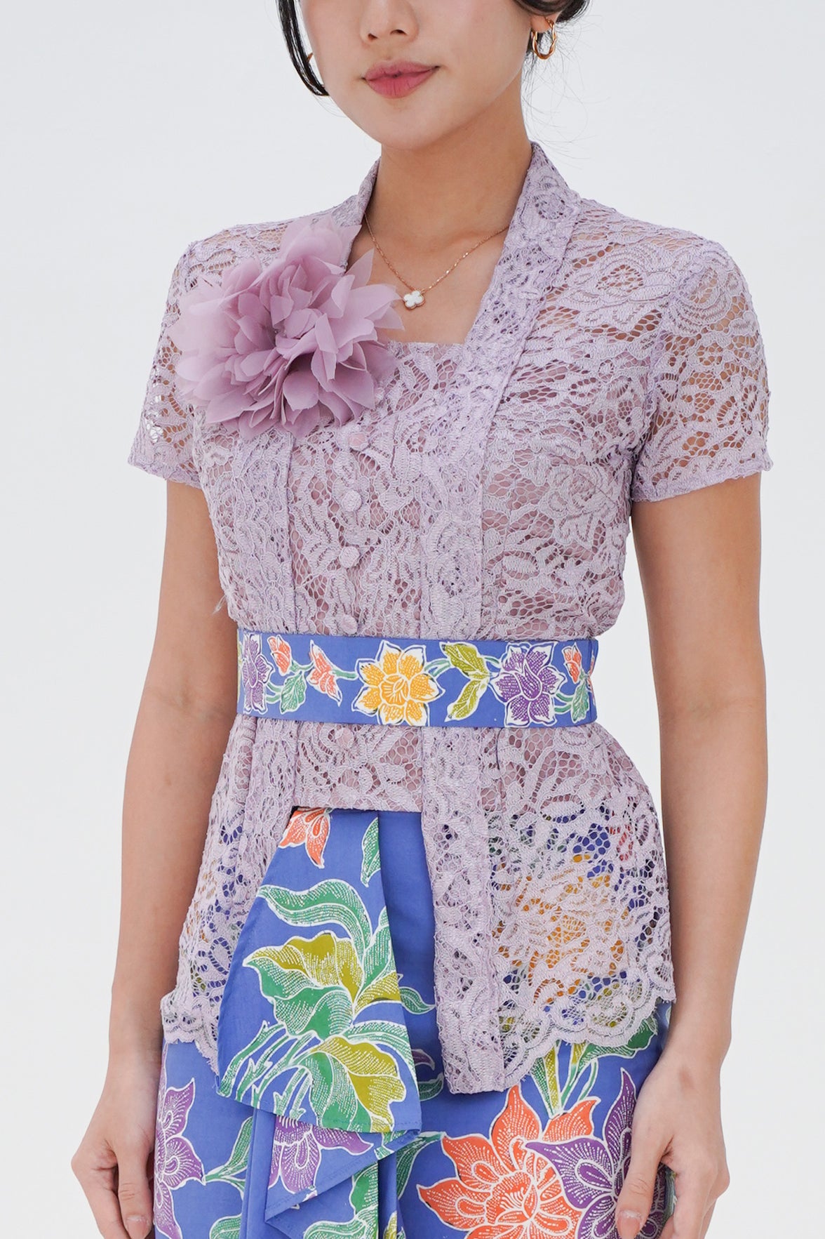 Top Kebaya Jingga Sridewi