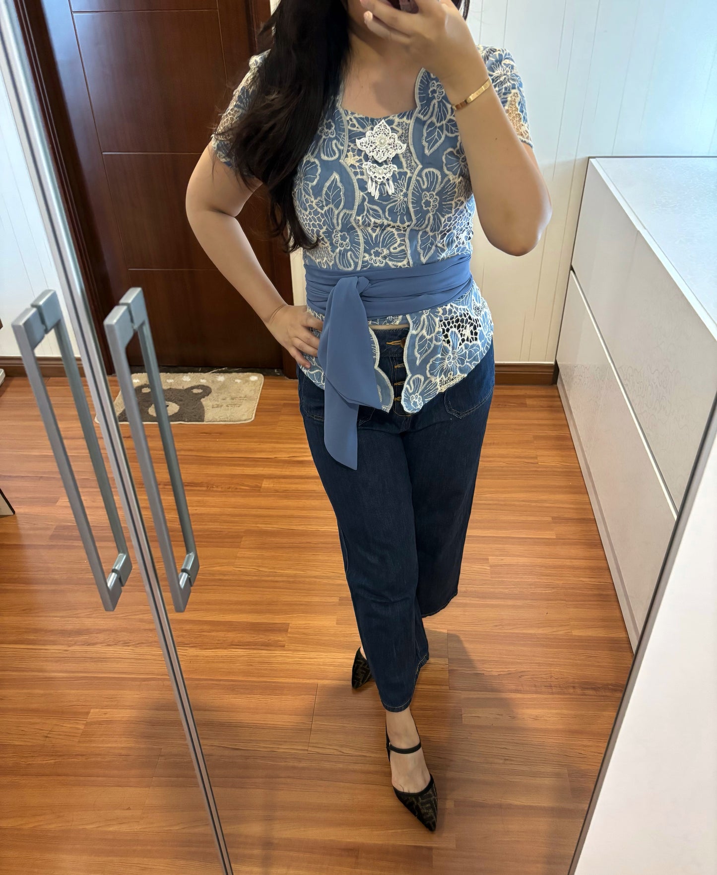 Top Kebaya Royal Blue