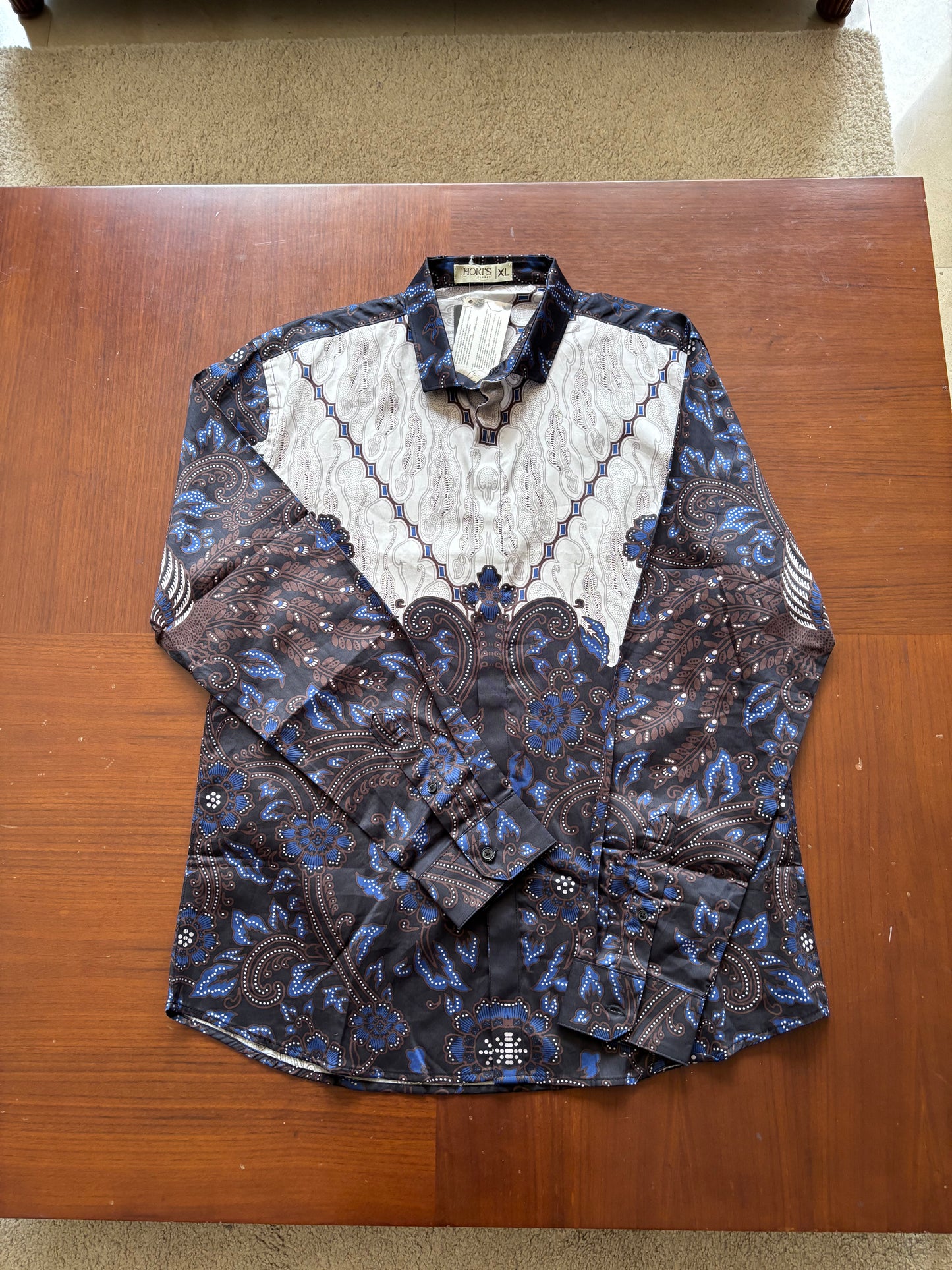 Men’s Long Sleeve Bhatara Krisna Silver Blue