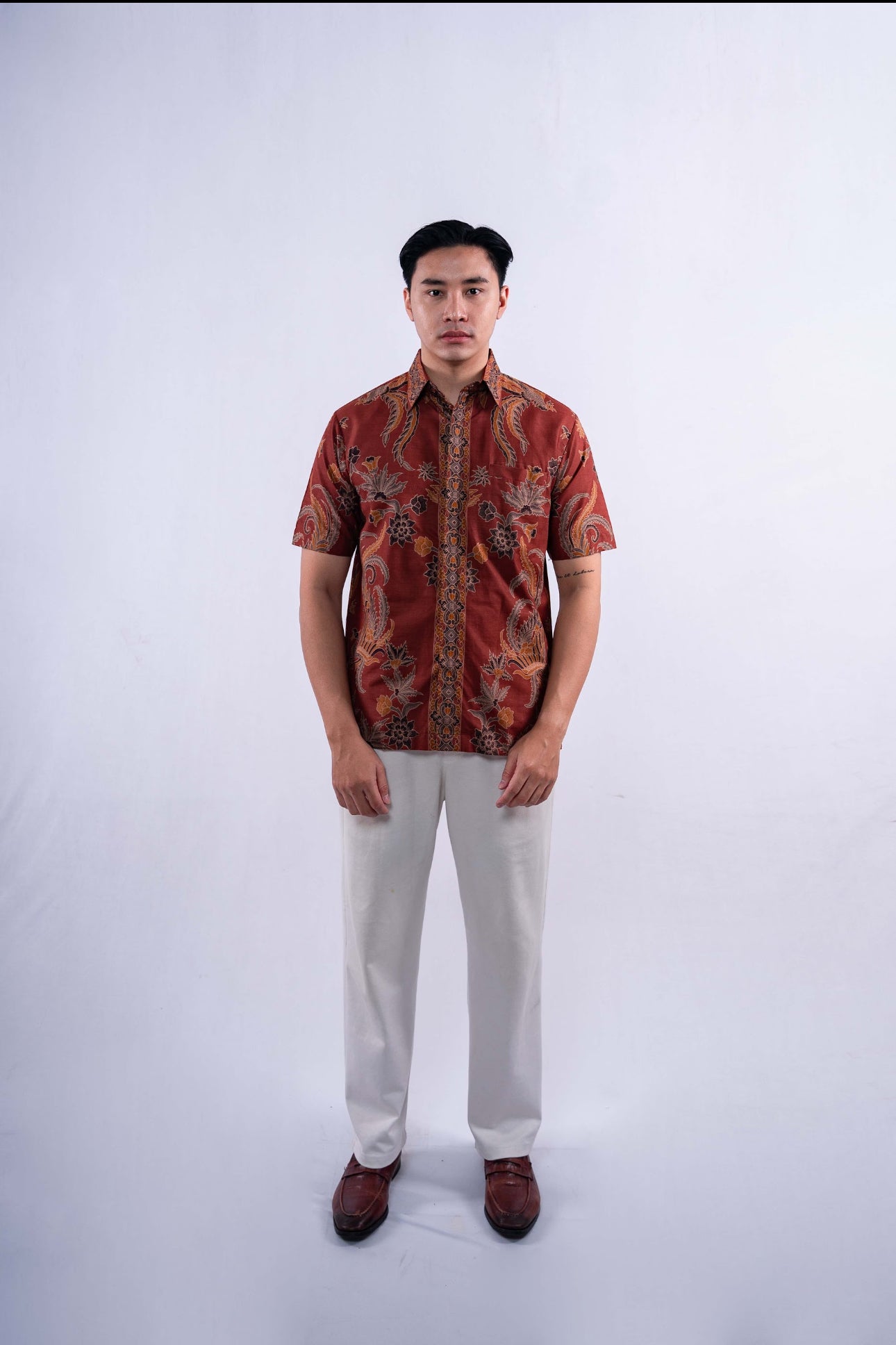Men’s Shirt Brown Lie Oen