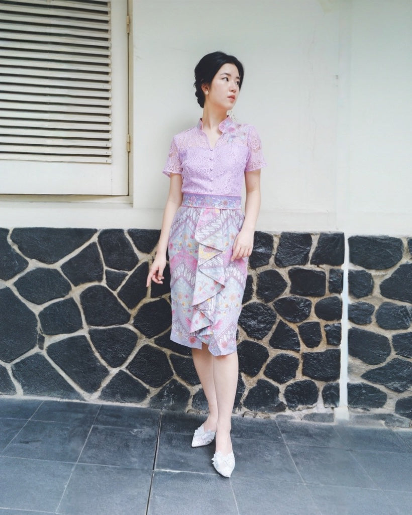 Dress CNY Cheongsam Purple Xiao Lu