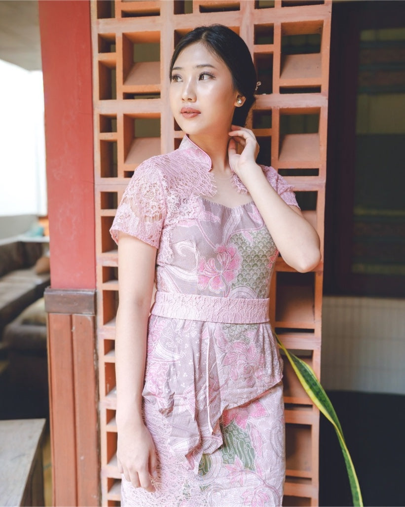 Dress CNY Cheongsam Pink Diao Chan