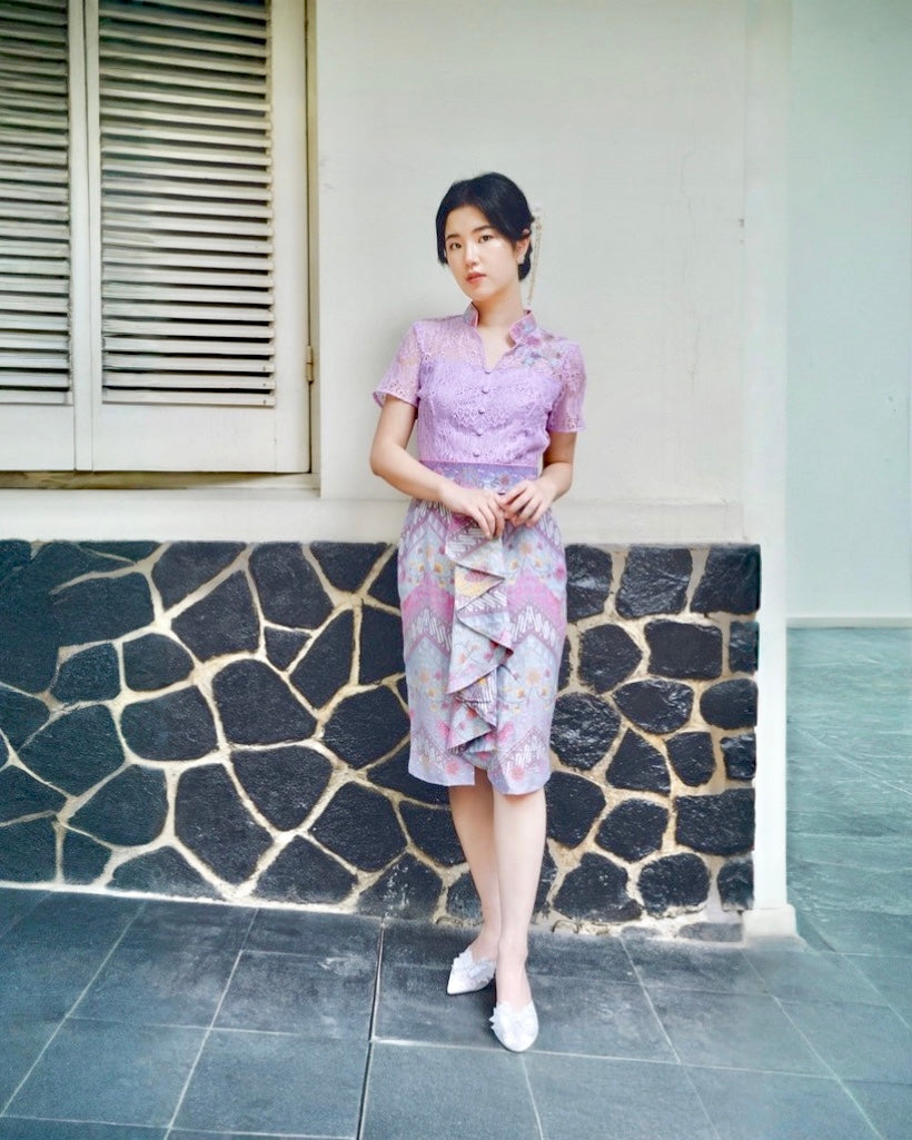 Dress CNY Cheongsam Purple Xiao Lu