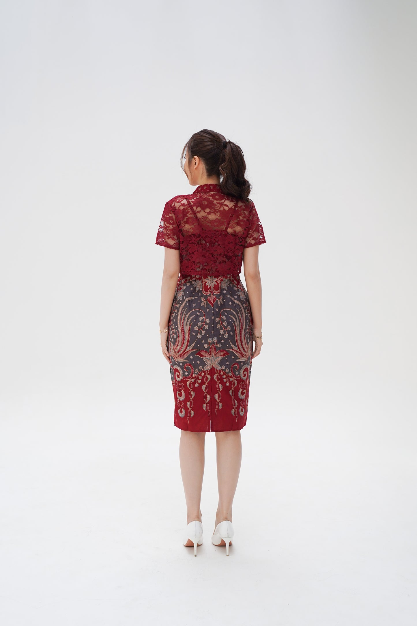 Dress CNY Cheongsam Maroon Xi Shi