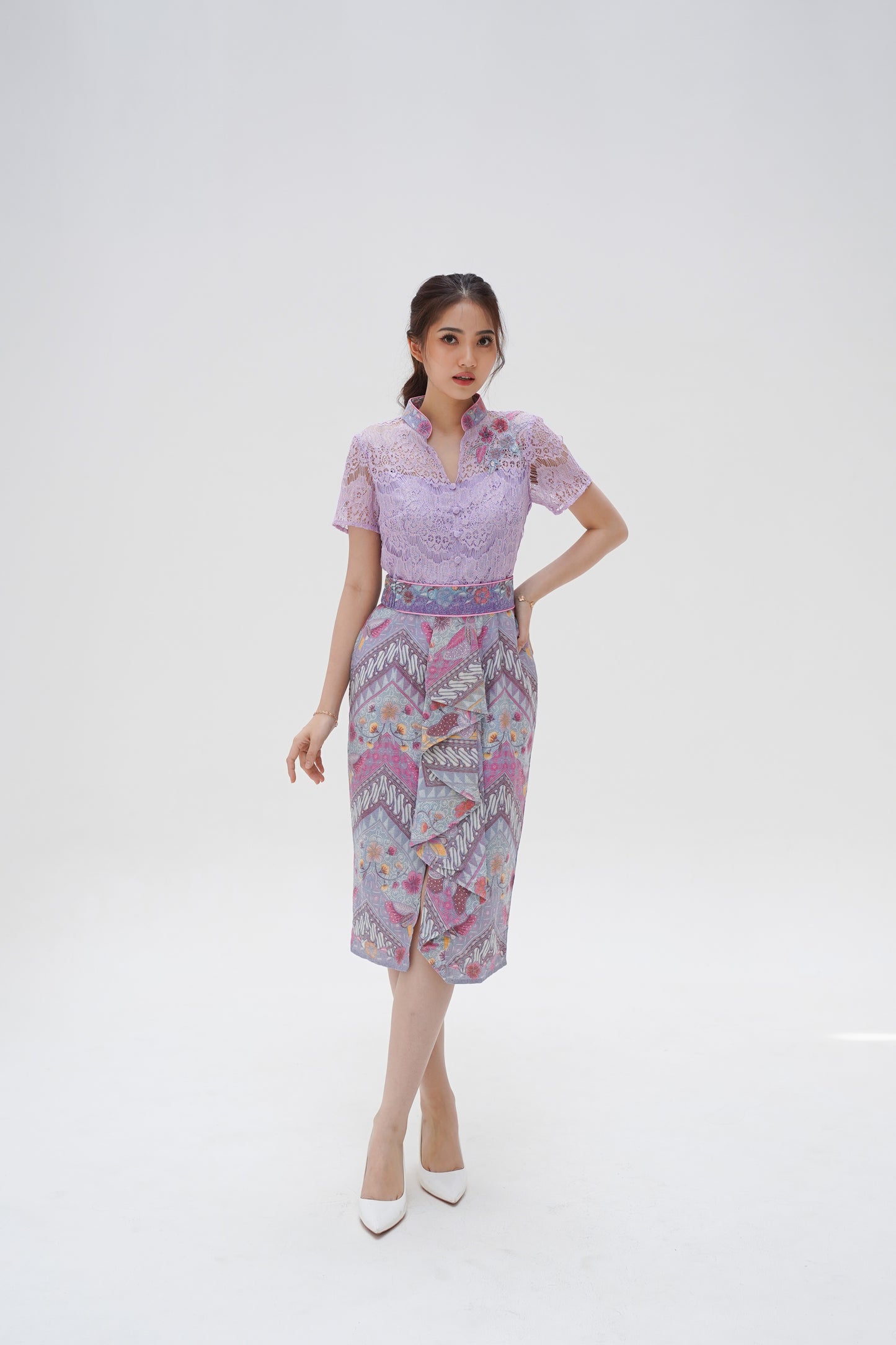 Dress CNY Cheongsam Purple Xiao Lu