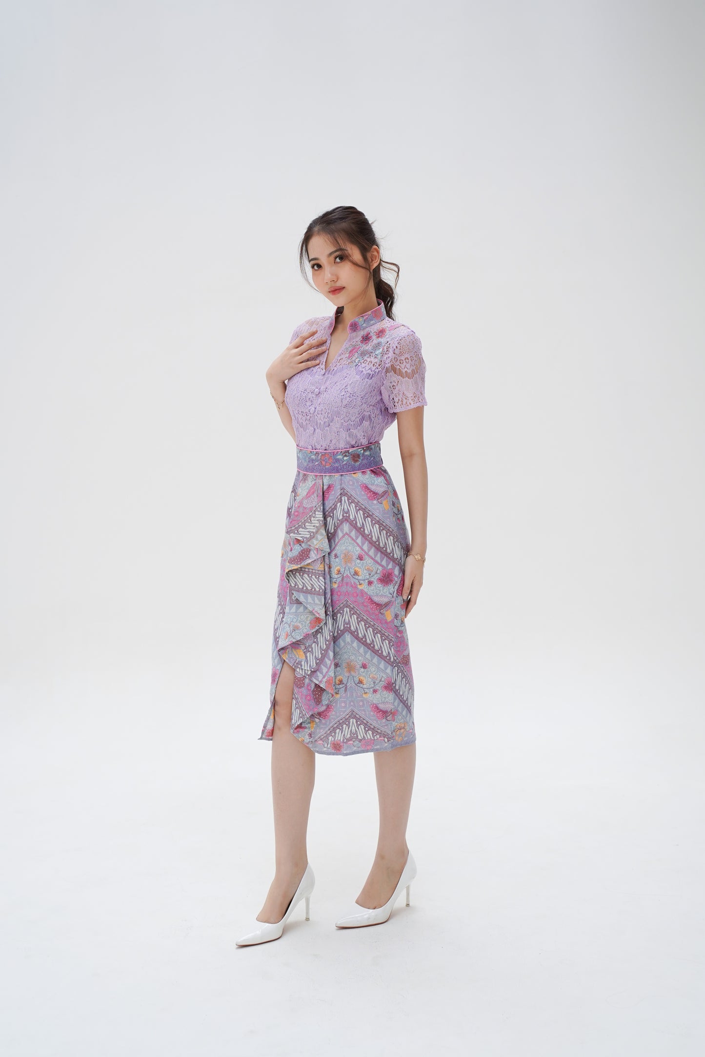 Dress CNY Cheongsam Purple Xiao Lu