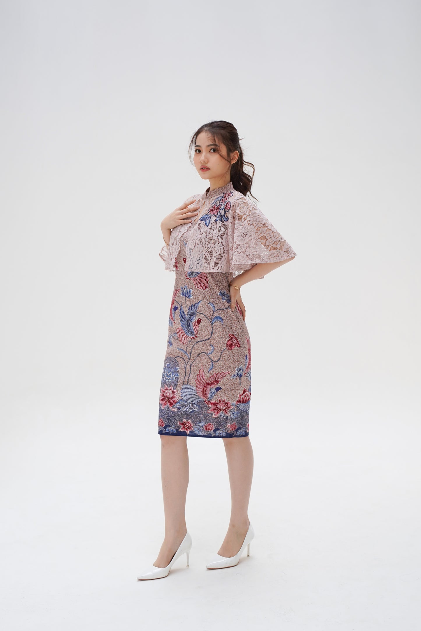 Dress CNY Cheongsam Rope Purple Li Hua