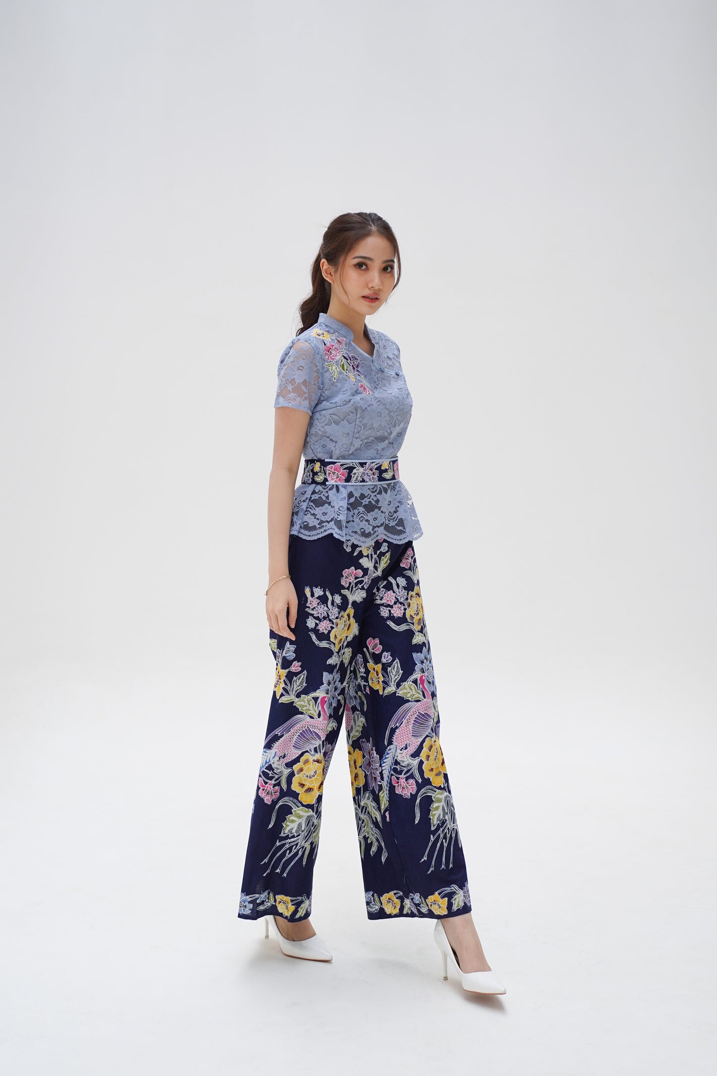 Set CNY Cheongsam Blue Shishi
