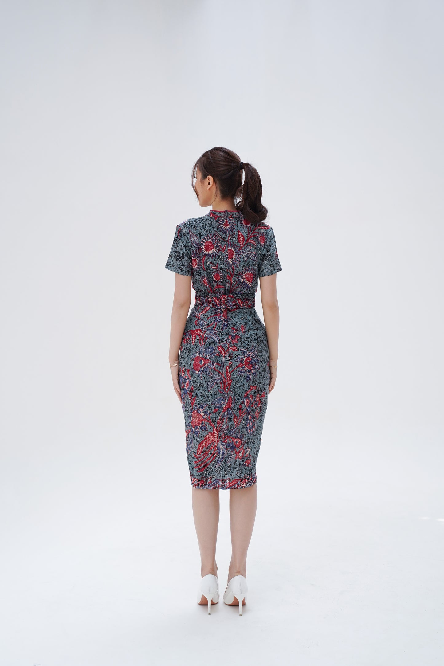 Dress CNY Cheongsam Grey Min Tao