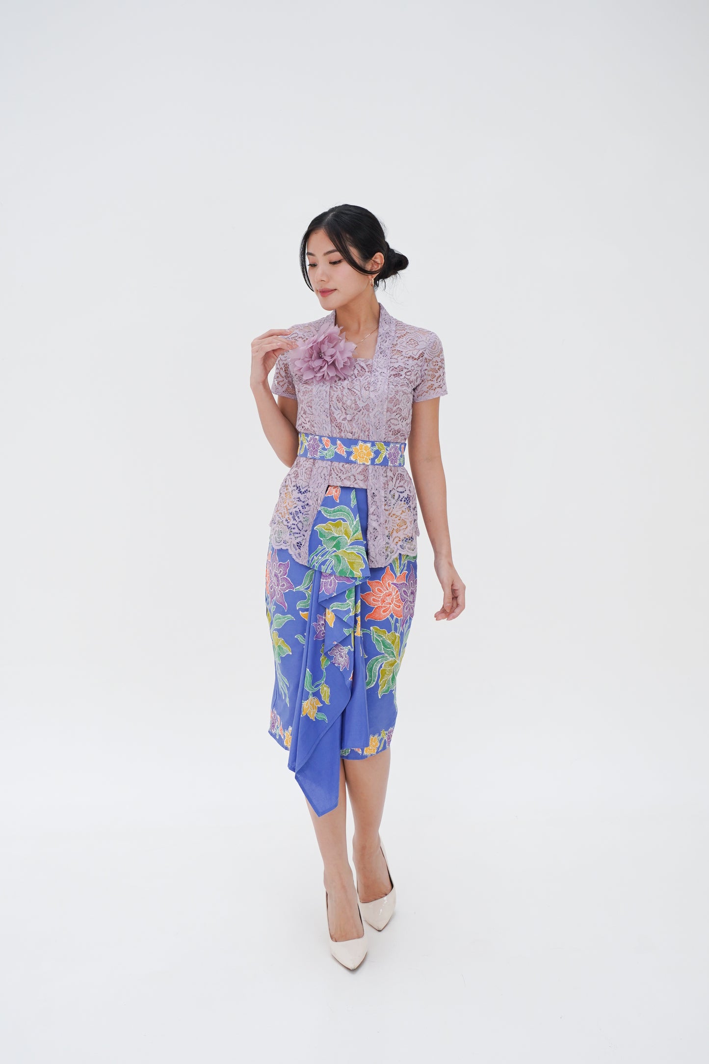 Set Kebaya Jingga Sridewi