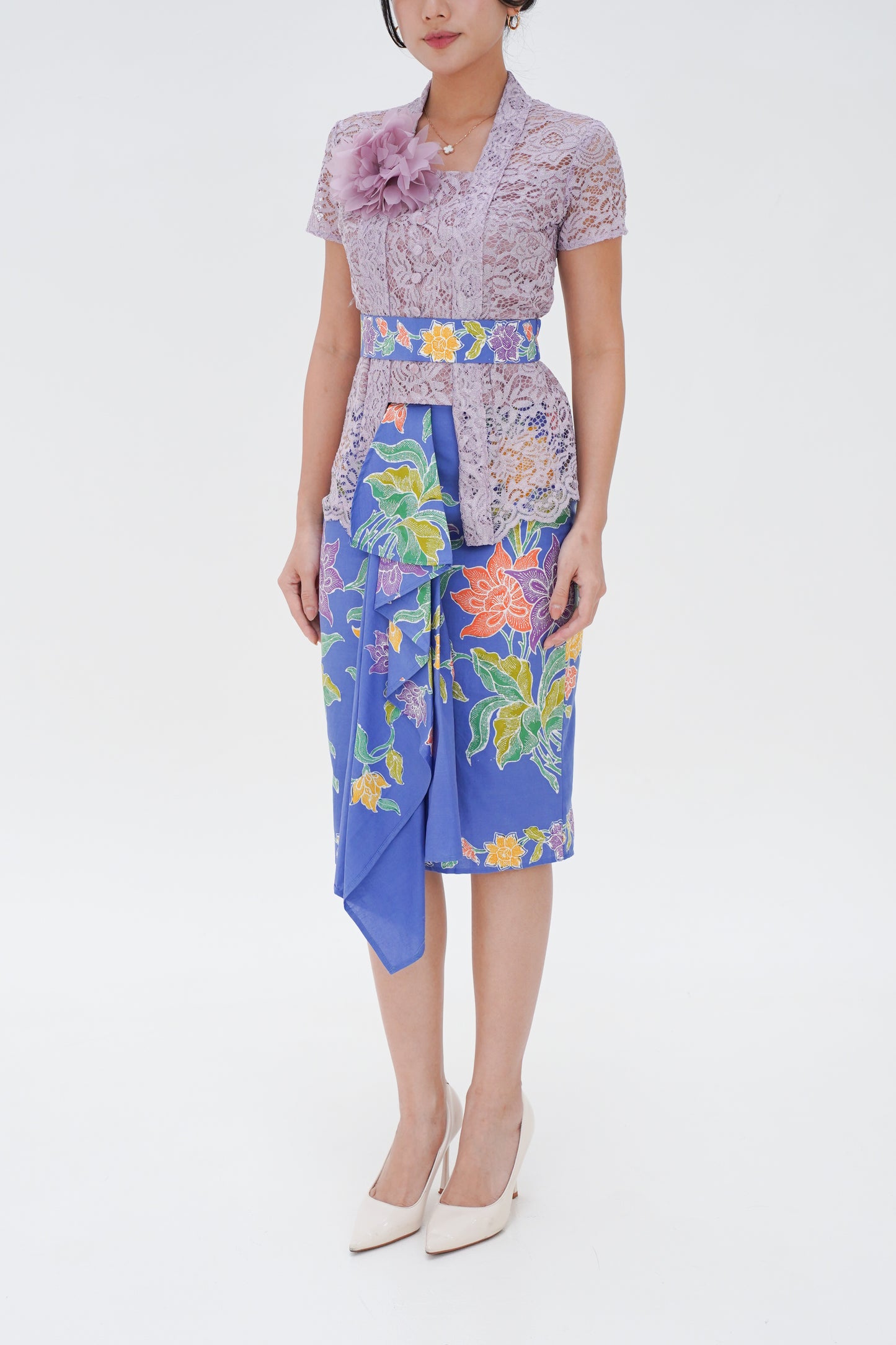 Set Kebaya Jingga Sridewi