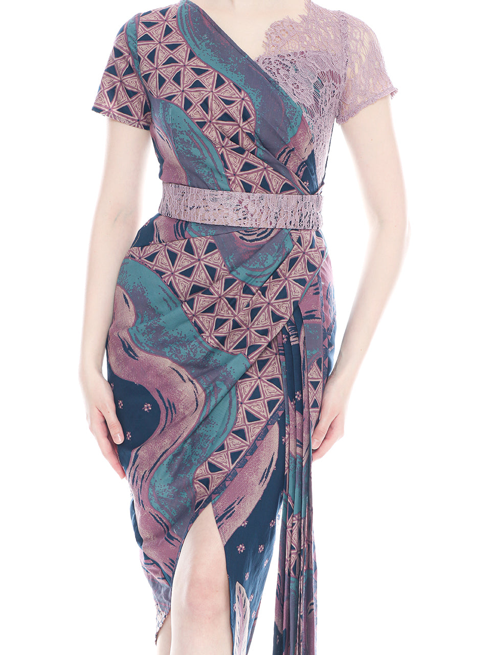 Dress Purple Lace Coral