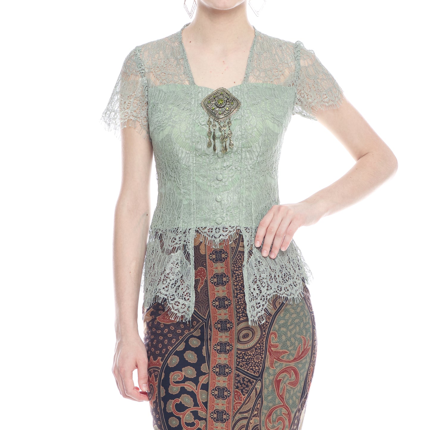 Set Kebaya Green Sage Skirt
