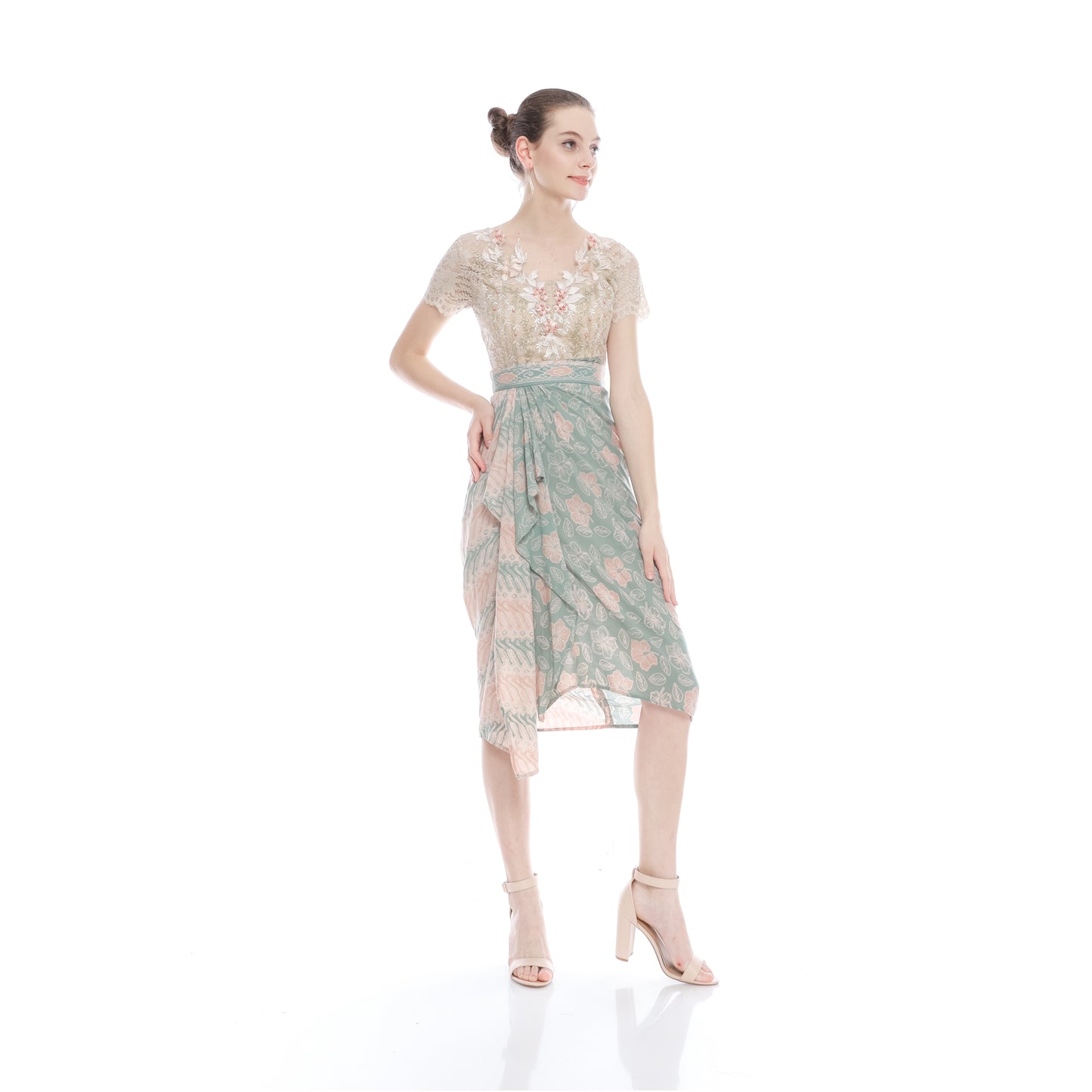 Dress Embroidery Green Paris