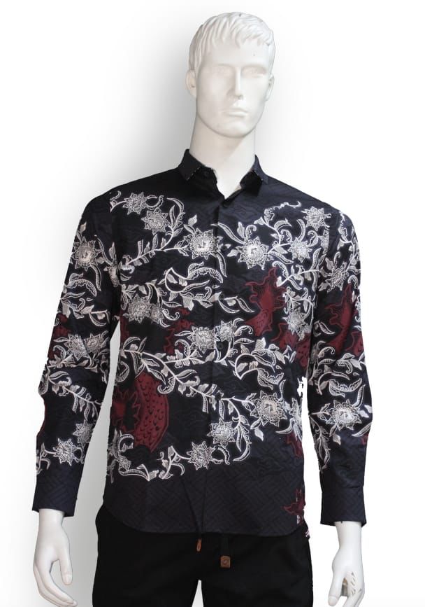 Men Black Basudewa Long Sleeve Shirt