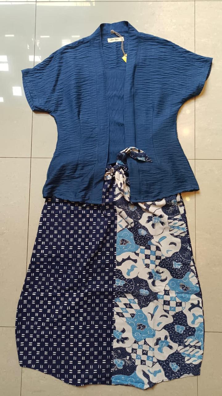 Top Kebaya Blue Free Size