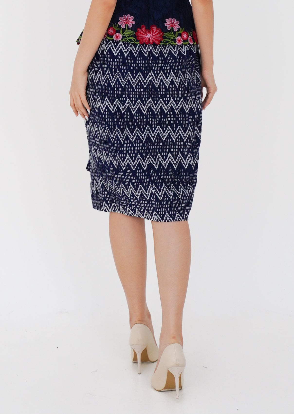 Skirt Blue Bunga Rampai