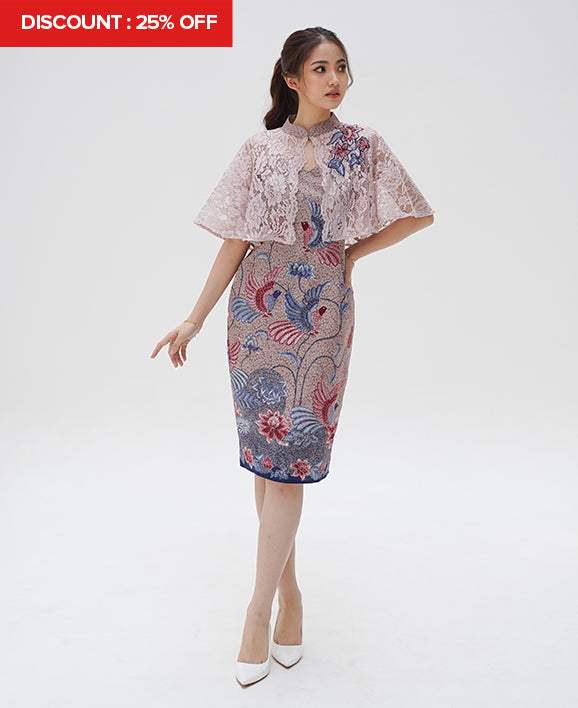 Dress CNY Cheongsam Rope Purple Li Hua