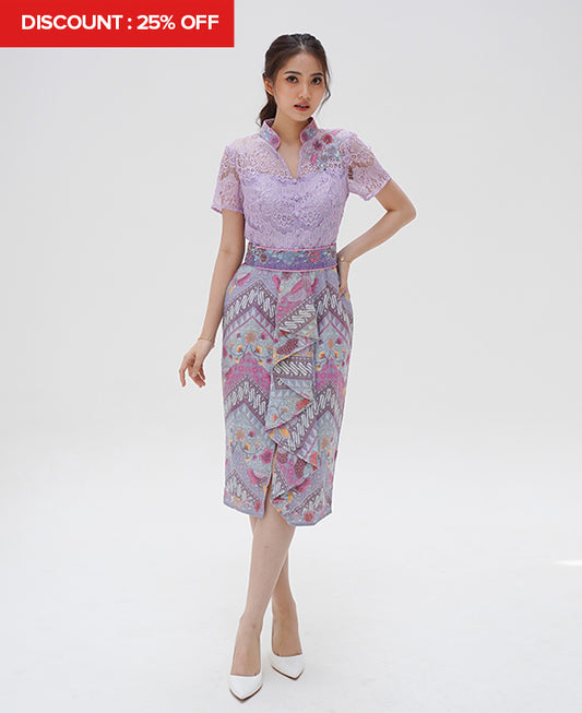 Dress CNY Cheongsam Purple Xiao Lu