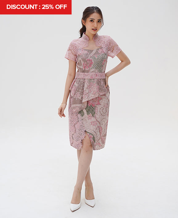 Dress CNY Cheongsam Pink Diao Chan