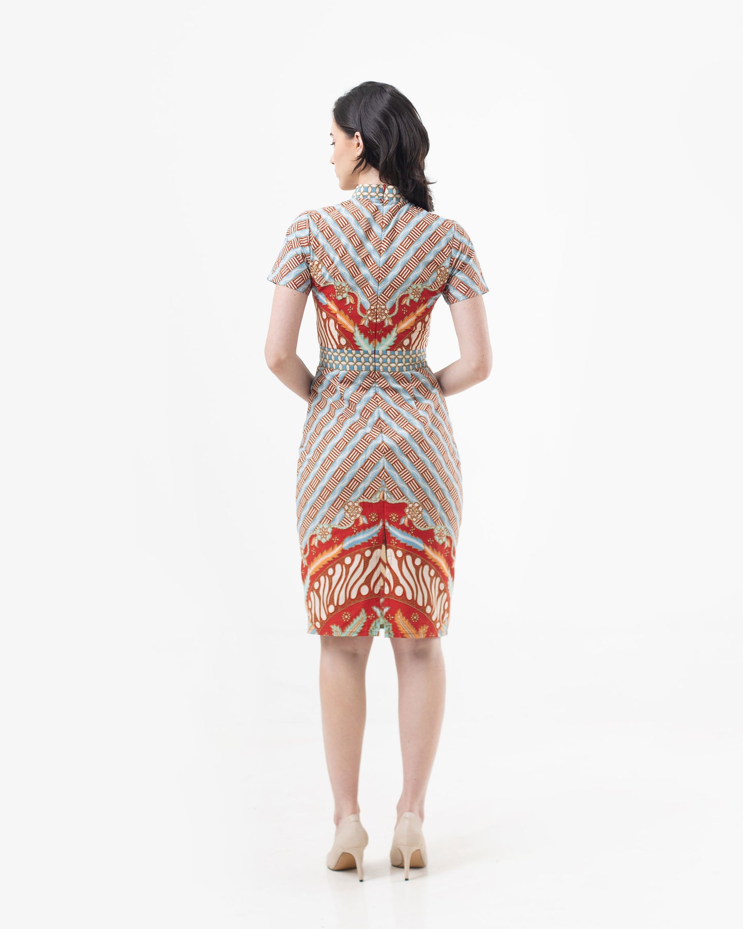 Dress Red Cotton Cheongsam Batik