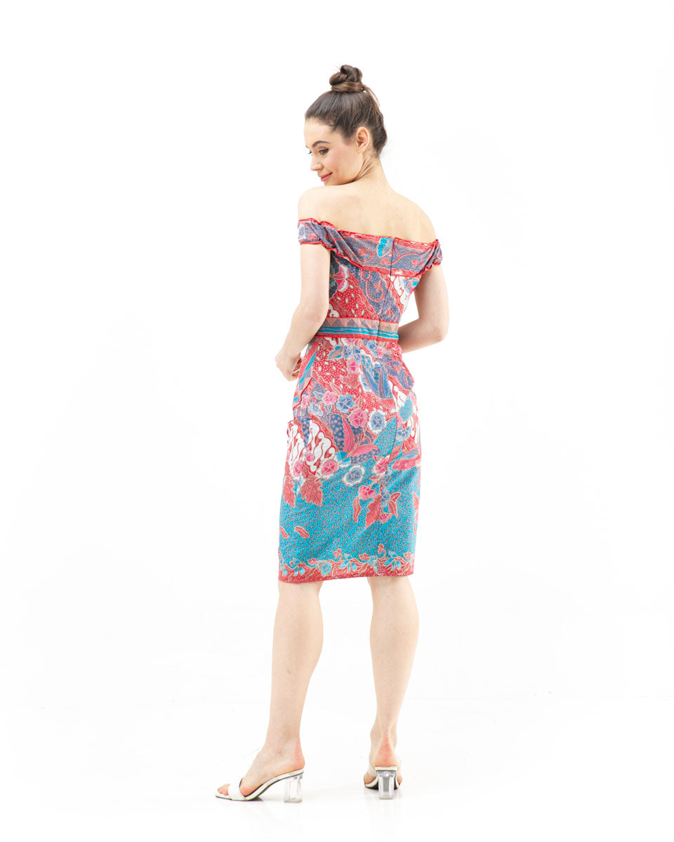 Dress Parang Batik Red Sabrina