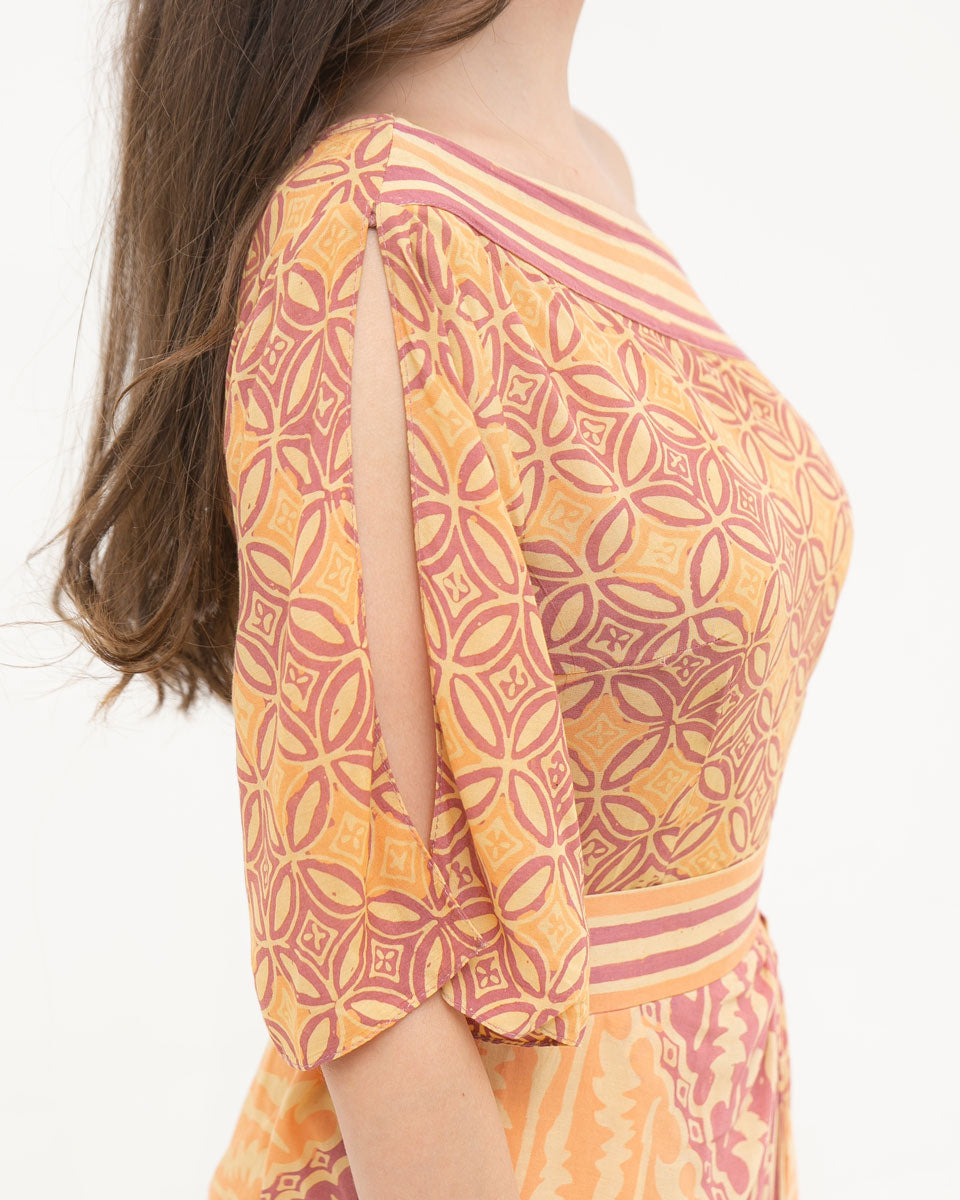 Set Paris Yellow Batik Top and Skirt
