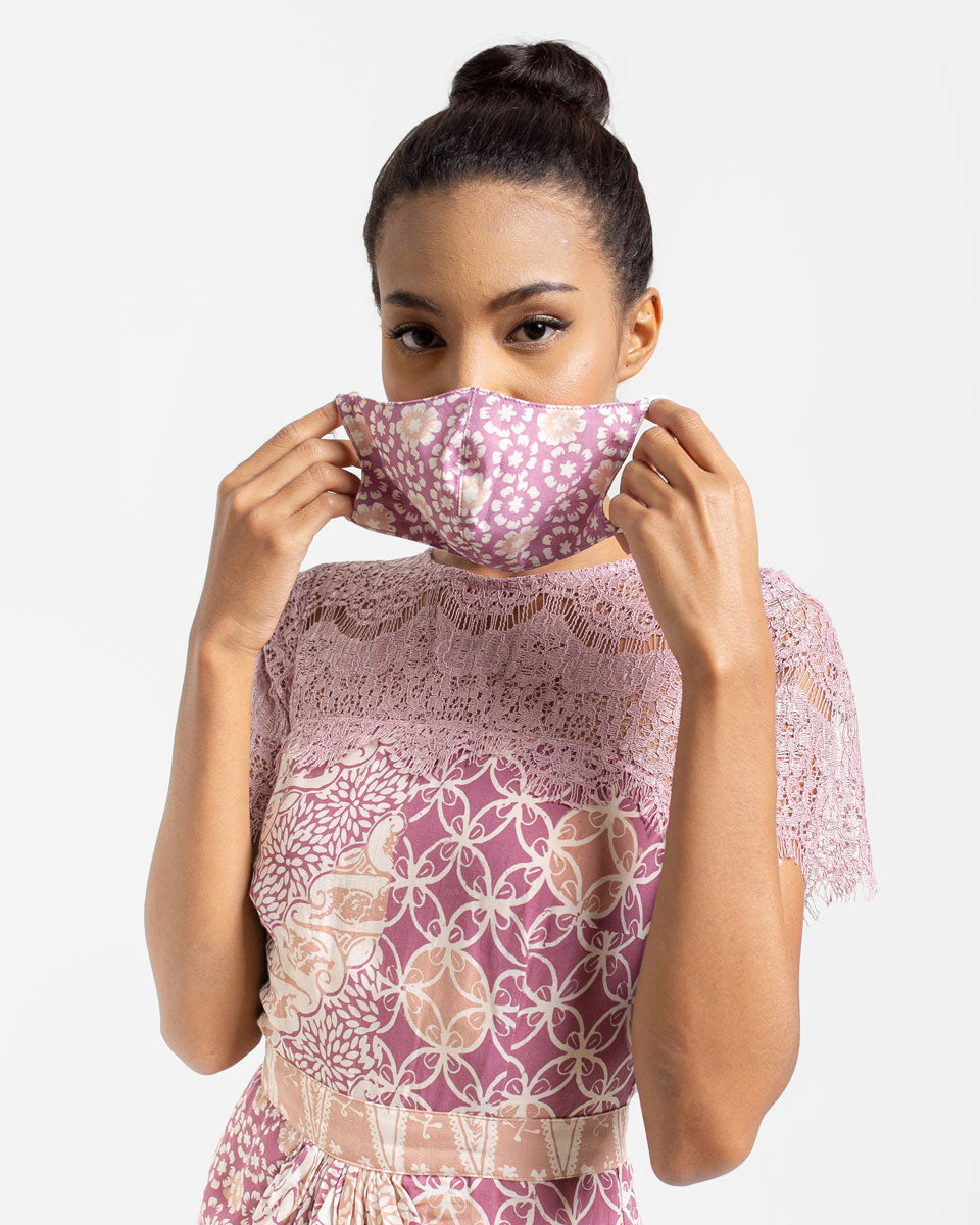 Dress Light Purple Lace Batik