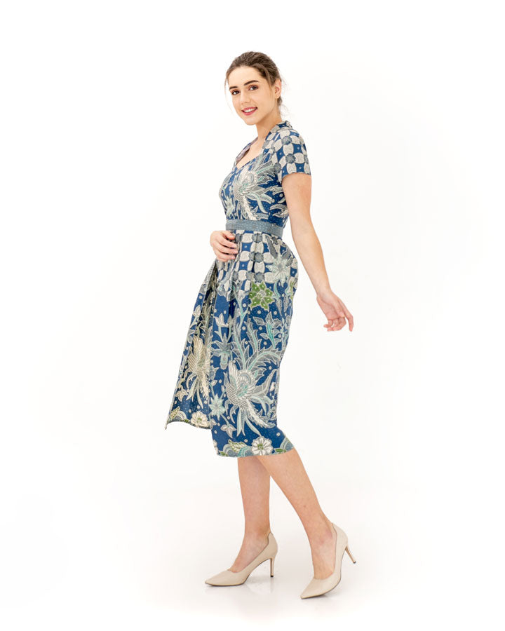 Set Long Blue Set Top and Skirt