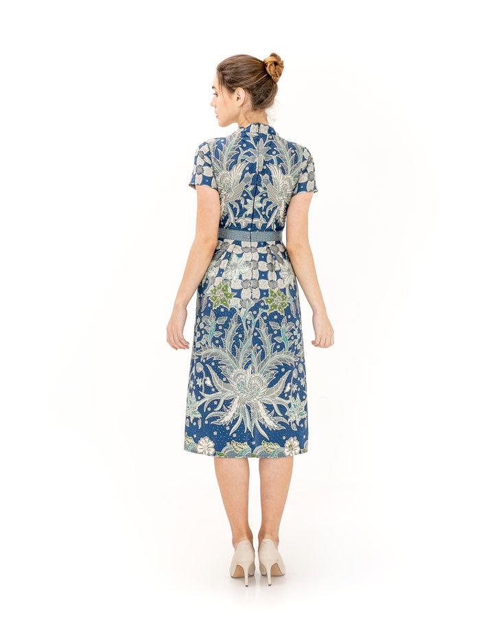 Set Long Blue Set Top and Skirt