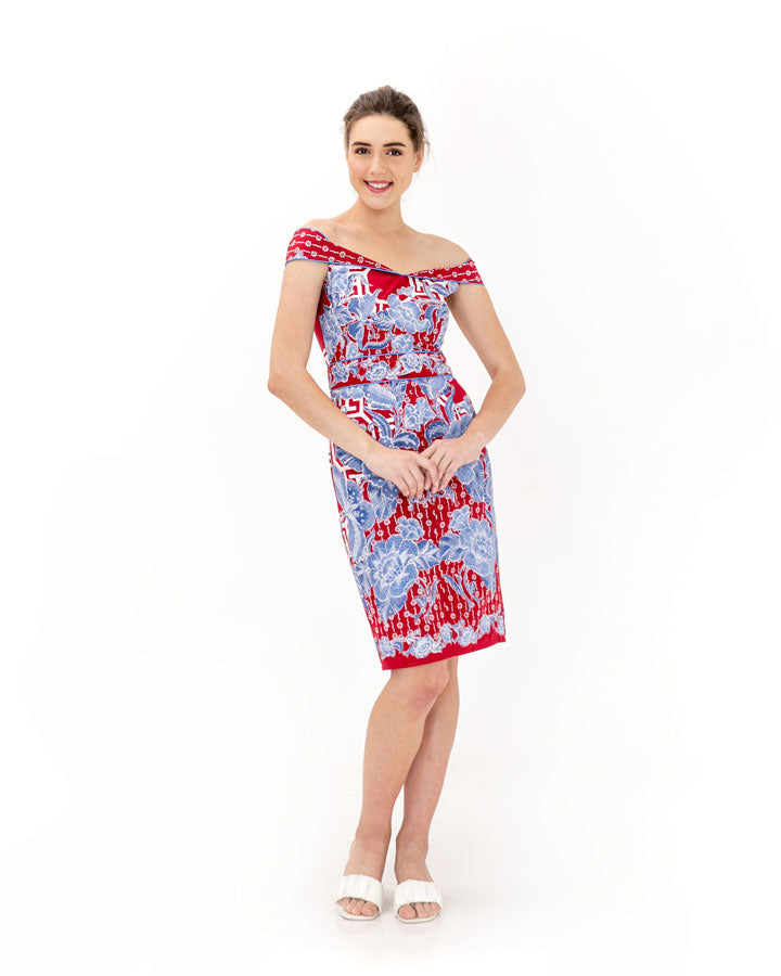 Dress Sabrina Red Batik