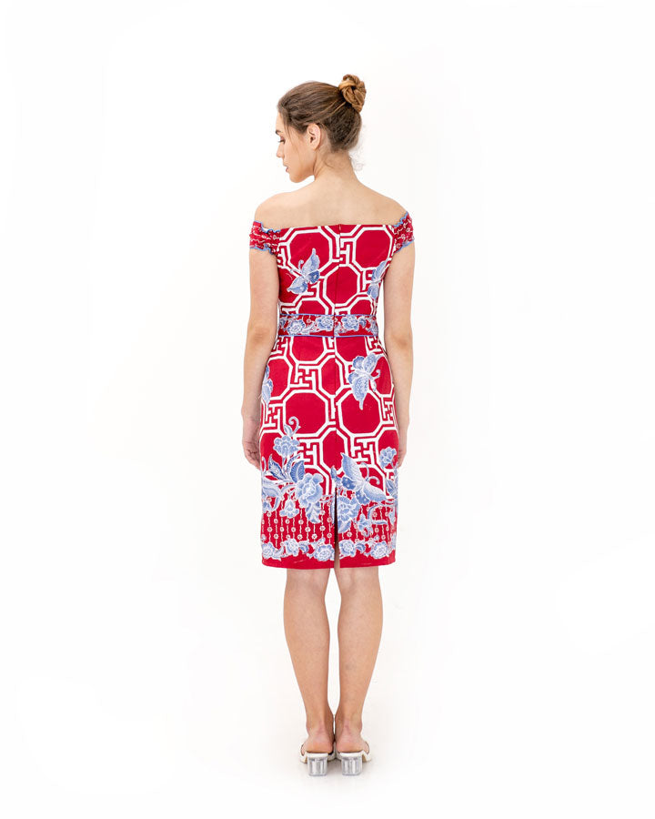 Dress Sabrina Red Batik