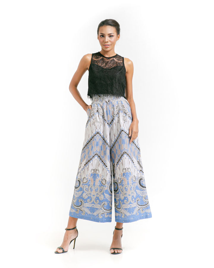 Bottom Blue White Batik Long Pants