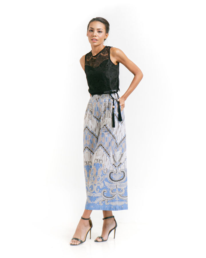 Bottom Blue White Batik Long Pants