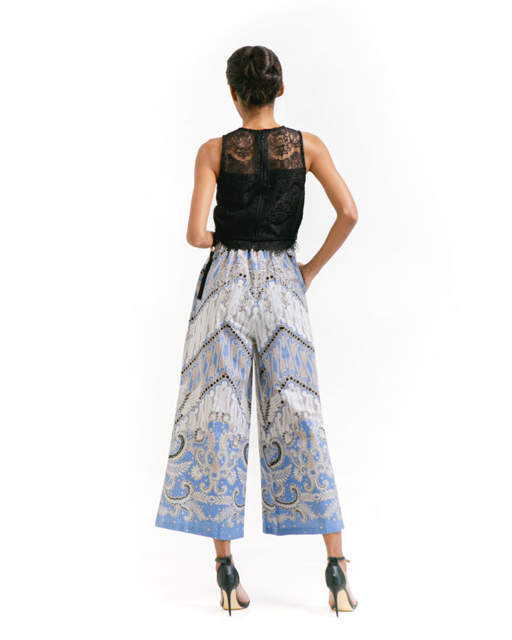 Bottom Blue White Batik Long Pants