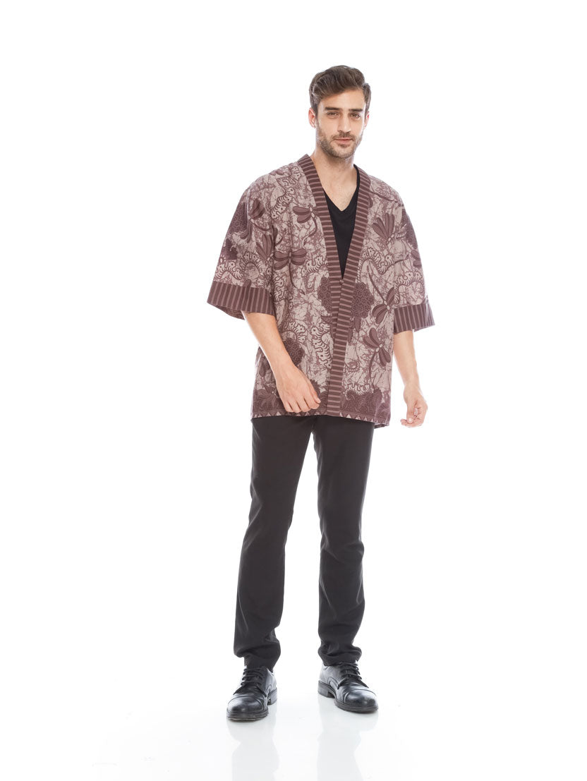 Men Choco Flower Kimono