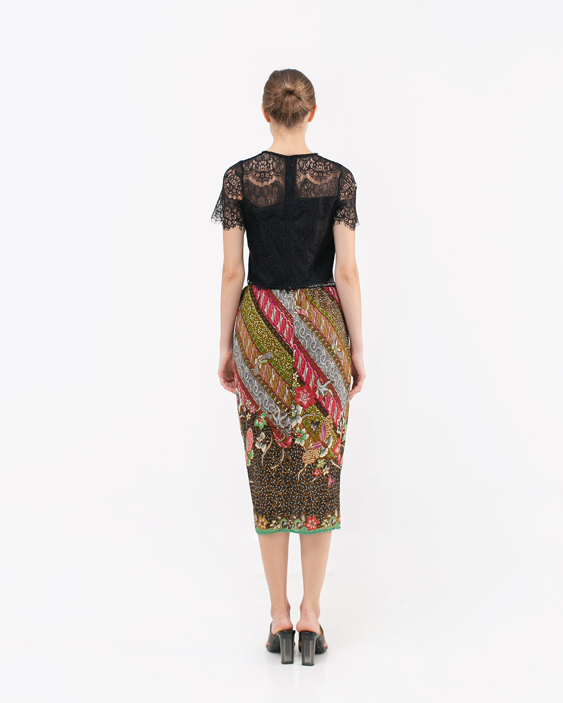 Bottom Paris Green Black Skirt