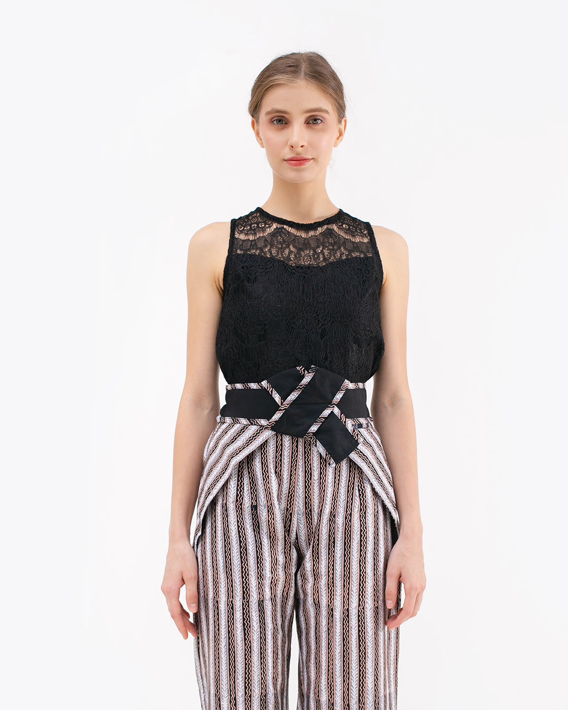 Bottom Pencil Black Line Pants