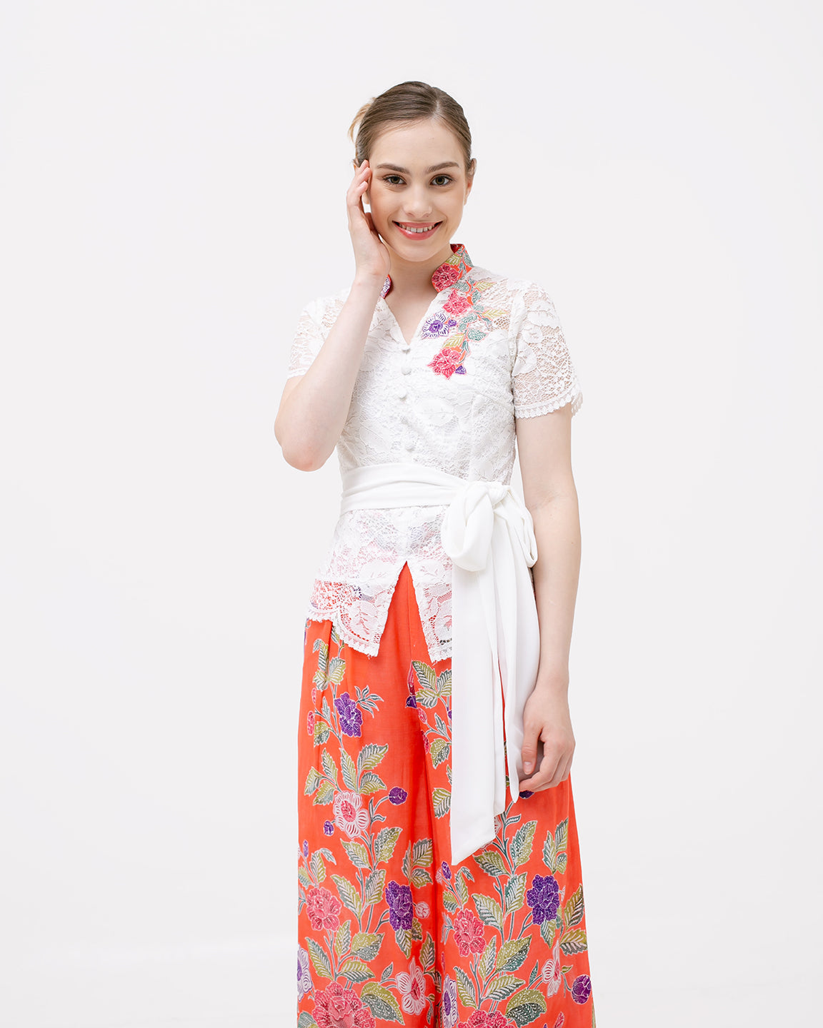 Top Fresh Orange Ribbon Cheongsam